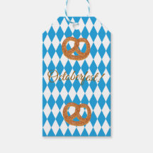 Pretzels personalizados de Oktoberfest bávaro azul
