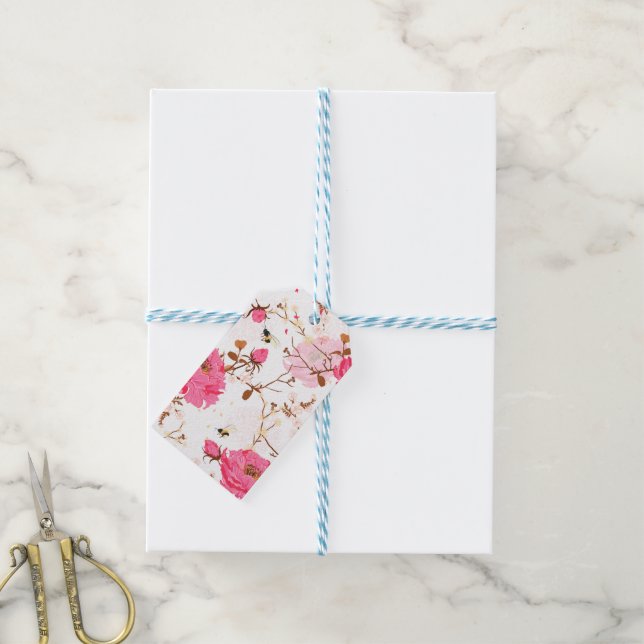 Etiquetas Para Regalos primavera (Con cuerda)