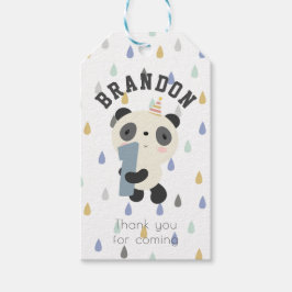 Etiquetas Para Regalos Primer cumpleaños de personalizable Cute Panda