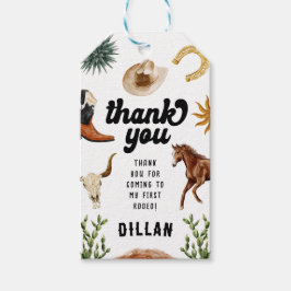 Etiquetas Para Regalos Primer cumpleaños de Rodeo Cowboy