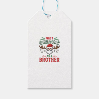 Etiquetas Para Regalos Primer Navidad como un hermano Santa Gnome