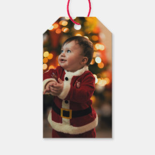 Etiquetas Para Regalos Primer Navidad del bebé Personalizado de fotografí