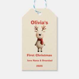 Etiquetas Para Regalos Primer ornamento navideño del bebé personalizado