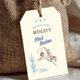 Etiquetas Para Regalos Primer Rodeo Cumpleaños 1 Agradecimiento Western