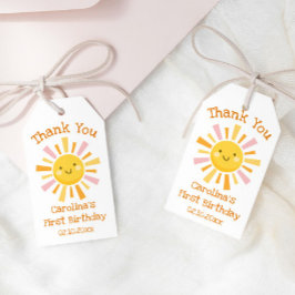 Etiquetas Para Regalos Primer viaje alrededor del cumpleaños del Sol Grac