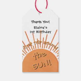 Etiquetas Para Regalos Primer viaje alrededor del primer cumpleaños del s