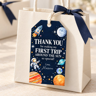 Etiquetas Para Regalos Primer viaje alrededor del sol Cumpleaños espacial