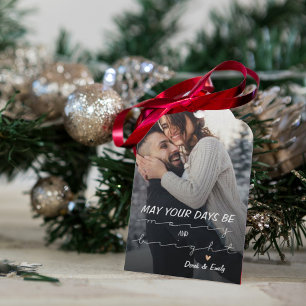 Etiquetas Para Regalos Primera Navidad como Pareja Foto Personalizada 