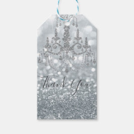 Etiquetas Para Regalos Princesa Brillo Plata Destello Glamour