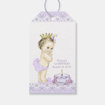 Princesa Primer Fiesta de cumpleaños Gracias Etiqu