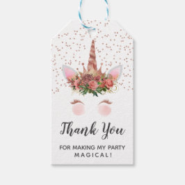 Etiquetas Para Regalos Princesa Subió de Oro Unicornio Gracias