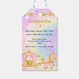 Etiquetas Para Regalos Princess Unicorn Gift Tags, Samantha Birthday