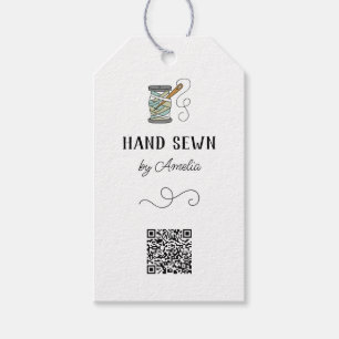 Etiquetas Para Regalos Producto de Costura con Letra a Mano Aguja e Hilo