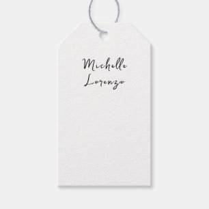 Etiquetas Para Regalos Profesional Moderno Simple Sencillo Nombre Negro B
