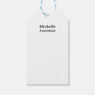 Etiquetas Para Regalos Profesional Moderno Simple Sencillo Nombre Negro B