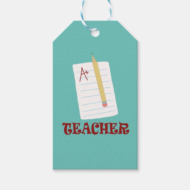 Etiquetas Para Regalos Profesor A+ (Anverso)