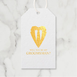 Etiquetas Para Regalos Propuesta de Groomsman personalizada de Juego de O