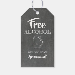 Etiquetas Para Regalos Propuesta divertida de dama de honor con alcohol g