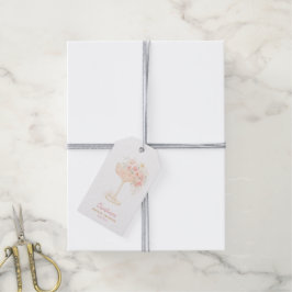 Etiquetas Para Regalos Prosecco Romántico y Pétalos Despedida de Soltera