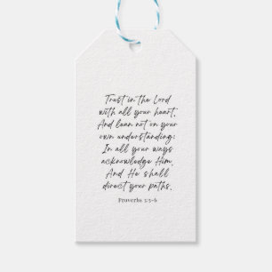 Etiquetas Para Regalos Proverbios 3:5-6 Confía en el Señor