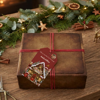 Etiquetas Para Regalos Publicación del Polo Norte con nombre personalizad