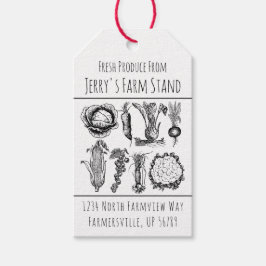 Etiquetas Para Regalos "Publicidad de la granja de campaña de mercado de 