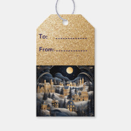 Etiquetas Para Regalos Pueblo navidad en invierno