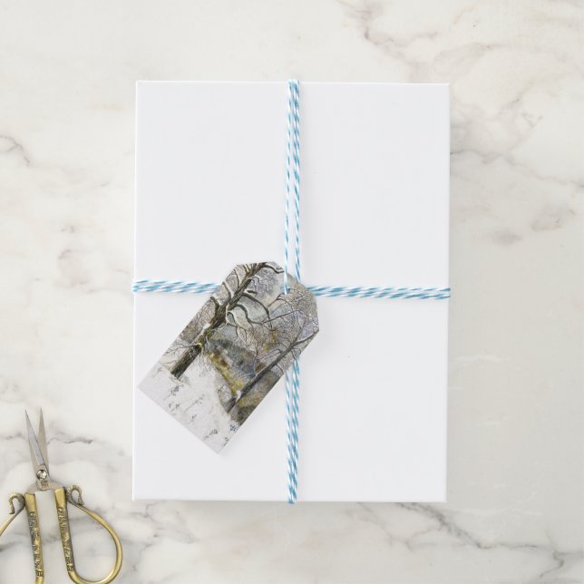 Etiquetas Para Regalos puente de invierno (Con cuerda)