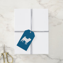 Etiquetas Para Regalos Pug Dog Baby Shower Blue Puppy Boy
