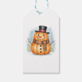 Etiquetas Para Regalos Pumpkin snowman