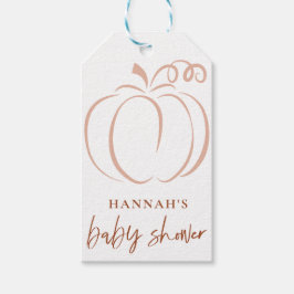 Etiquetas Para Regalos Pumpkin Terracotta Boho Naranja quemado Baby Showe