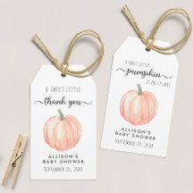 Pumpkin Watercolor Baby Shower Gracias