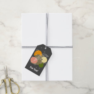 Etiquetas Para Regalos Puntos abstractos interesantes con hojas