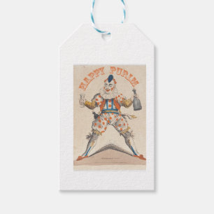 Etiquetas Para Regalos Purim. Feliz Payaso. Lechaim