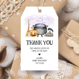 Etiquetas Para Regalos Purple Baby is Brewing Halloween Baby Favor Tags