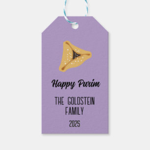 Etiquetas Para Regalos Purple Purim Family Name For Gift Basket