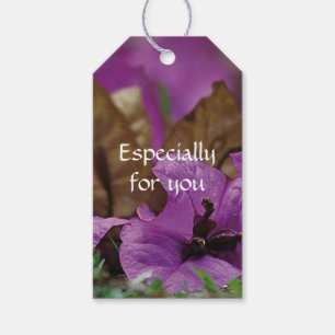 Etiquetas Para Regalos Púrpura Floral, ESPECIALMENTE PARA USTED