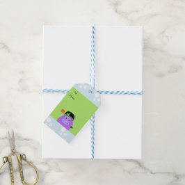 Etiquetas Para Regalos Púrpura Personalizado Hippo
