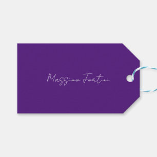 Etiquetas Para Regalos Púrpura Real Sencillo Elegante Minimalista Caligra