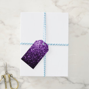 Etiquetas Para Regalos Purpurina brillante falsa de color púrpura oscuro