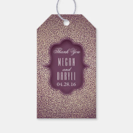 Etiquetas Para Regalos Purpurina de oro Confetti Vintage Boda