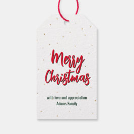 Etiquetas Para Regalos Purpurina de oro navideño