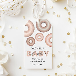 Etiquetas Para Regalos Purpurina Donut Baby Sprinkle Chica Baby Shower