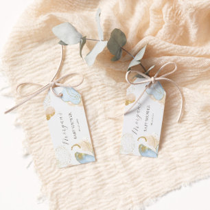 Etiquetas Para Regalos Purpurina mágico Resumen Monograma Baby Shower
