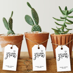 Etiquetas Para Regalos Que el amor crezca Boda Minimalista