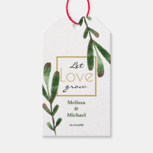 Etiquetas Para Regalos Que el amor crezca Boda tropical