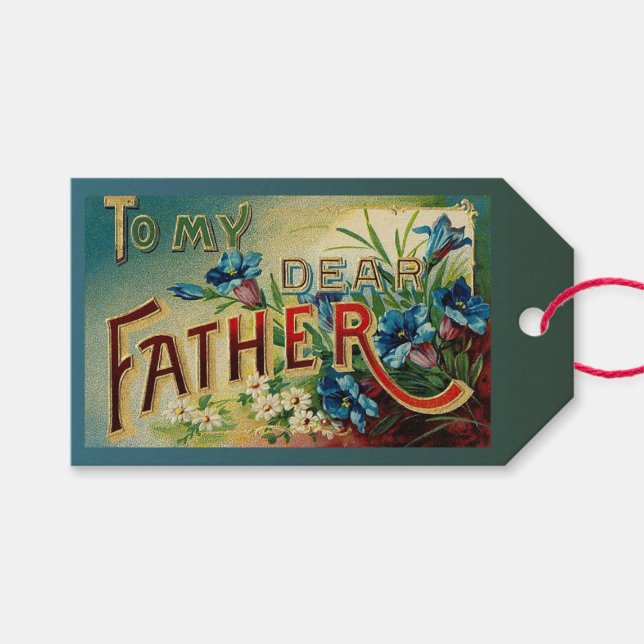 Etiquetas Para Regalos Querido padre (Frente (Horizontal))