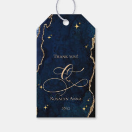 Etiquetas Para Regalos Quinceañera Azul Celestial Estrellas Medianoche Lu