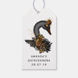 Etiquetas Para Regalos Quinceañera de cisne negro
