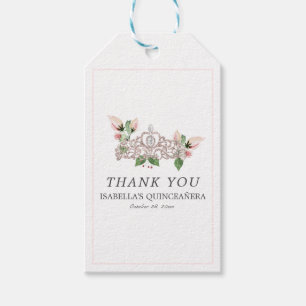 Etiquetas Para Regalos Quinceañera rosa elegante